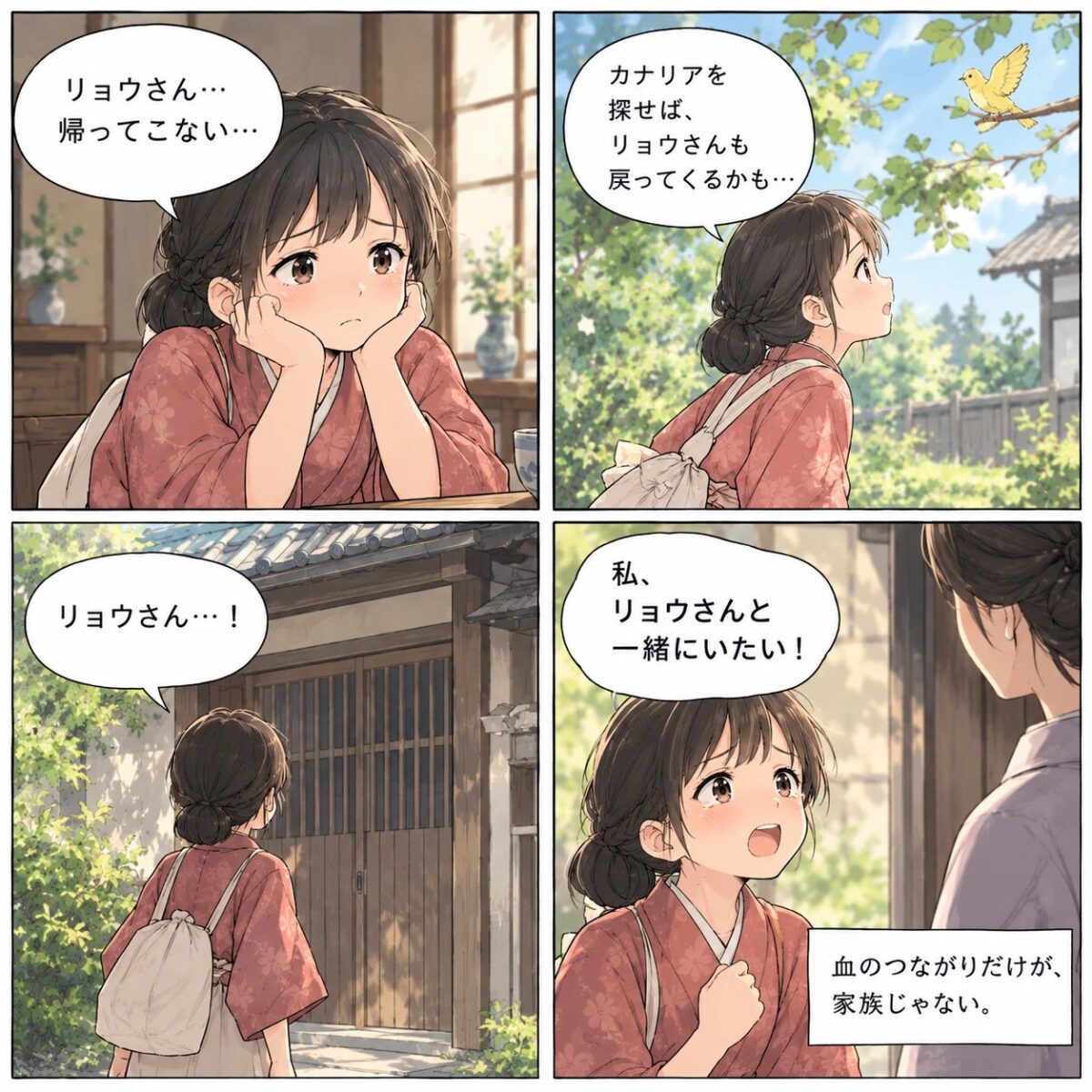 ブラッサム第5回 珠とリョウの4コマ漫画